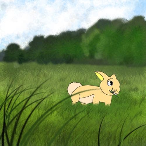 Illustration of a cartoon rabbit
